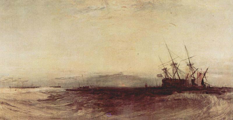 Joseph Mallord William Turner Ein gestrandetes Schiff